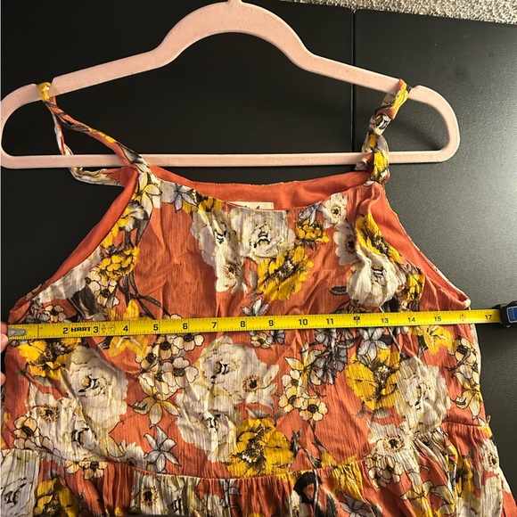 Listicle Floral Print Maxi Dress Flowy Lightweight Fall Layering Cottagecore - Picture 3 of 7